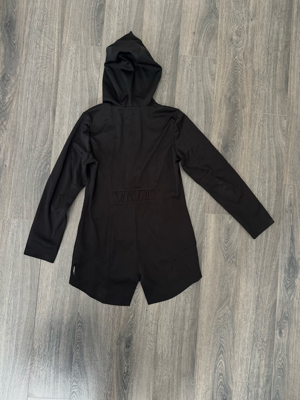 Mondetta Black Hooded Softshell Parka Silhouette Lightweight Activewear Jacket - Picture 3 of 8